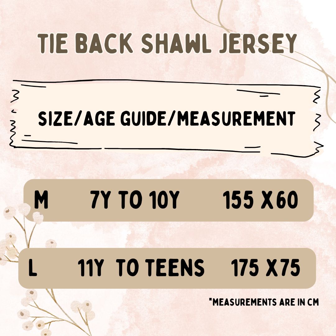 Tie Back Shawl (Jersey)